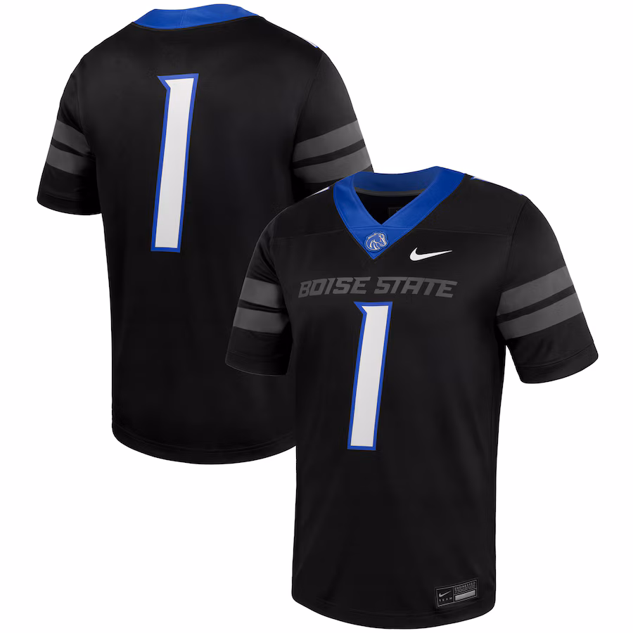 #1 Boise State Broncos Nike Untouchable Football Jersey - Black - Puhuasuan