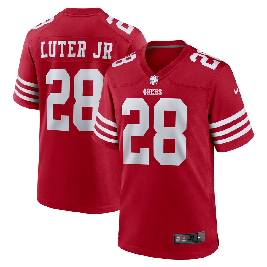 Men's San Francisco 49ers Darrell Luter Jr. Nike  Scarlet  Game Jersey - Puhuasuan