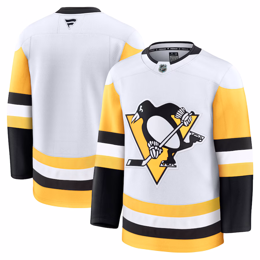 Men's Pittsburgh Penguins Fanatics White Away Premium Jersey - Puhuasuan