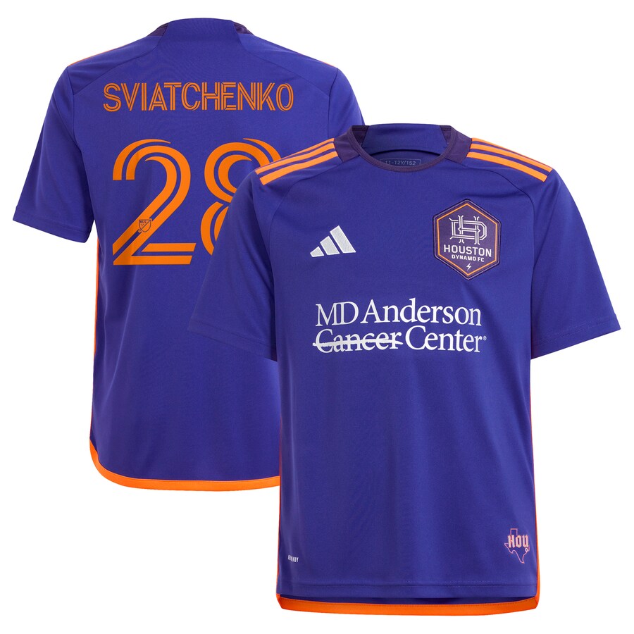 Youth Houston Dynamo FC Erik Sviatchenko adidas Purple 2024 Still Holdin' Replica Player Jersey - Puhuasuan