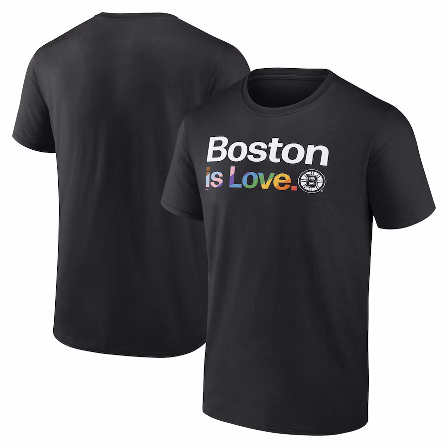 Men's Boston Bruins Black City Pride T-Shirt - Puhuasuan