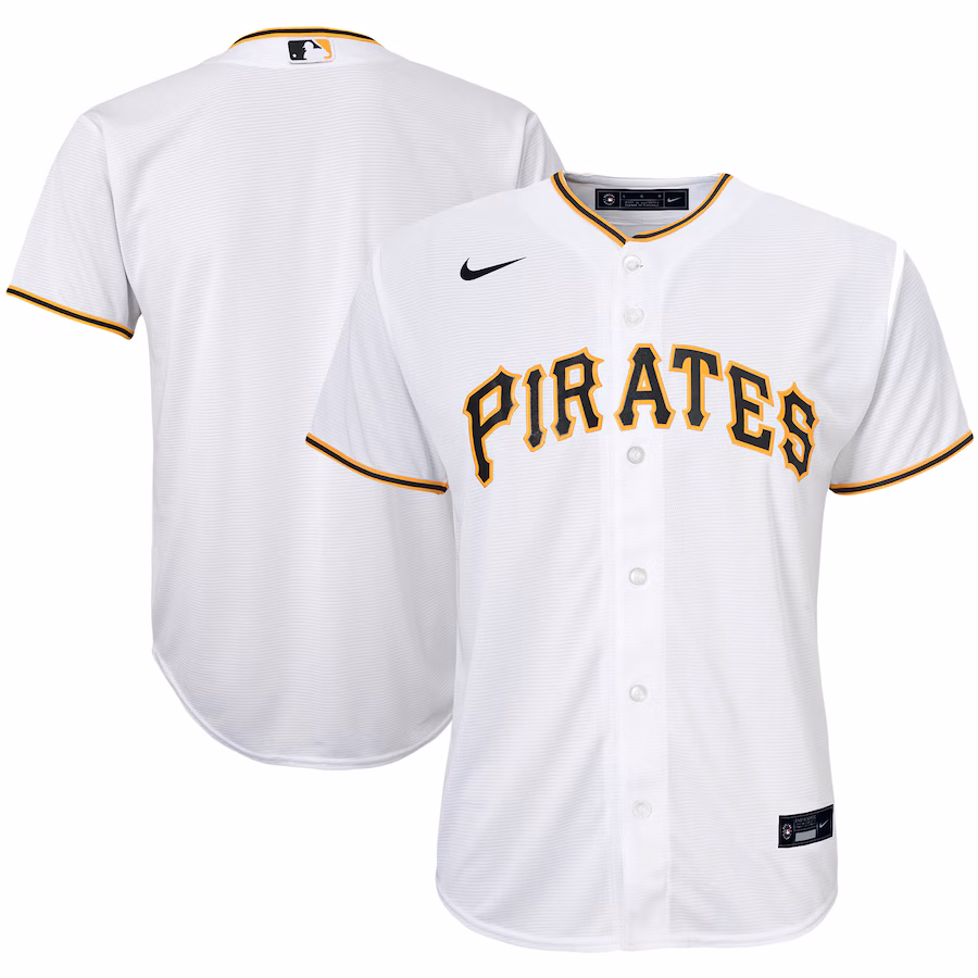 Youth Pittsburgh Pirates Nike White Home Replica Team Jersey - Puhuasuan