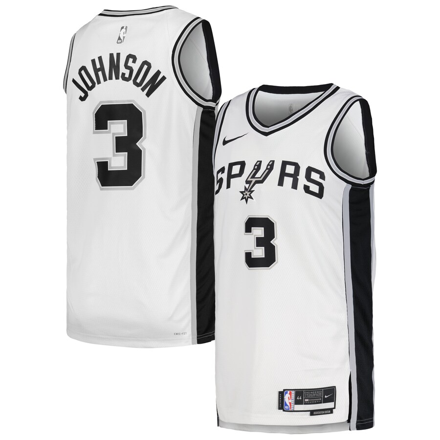 Unisex San Antonio Spurs Keldon Johnson Nike White Swingman Jersey - Association Edition - Puhuasuan