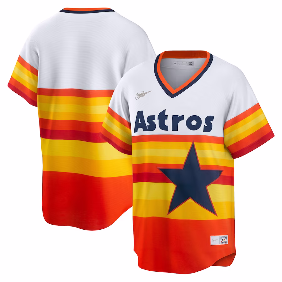 Men's Houston Astros Nike White Home Cooperstown Collection Team Jersey - Puhuasuan
