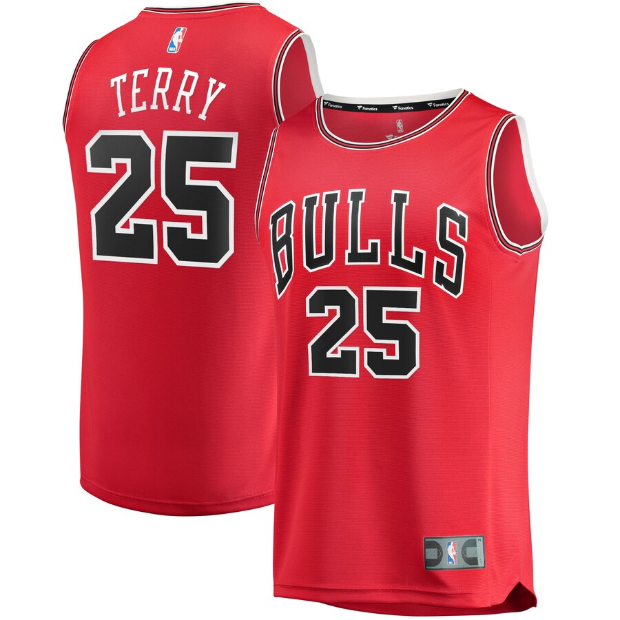 Men's Chicago Bulls Dalen Terry Fanatics Red Fast Break Replica Player Jersey - Icon Edition - Puhuasuan