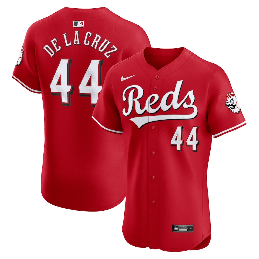 Men's Cincinnati Reds Elly De La Cruz Nike Red Alternate Elite Player Jersey - Puhuasuan