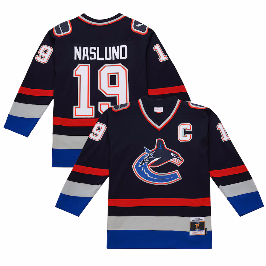 Men's Vancouver Canucks Markus Naslund Navy 2003-04 Power Play Jersey - Puhuasuan