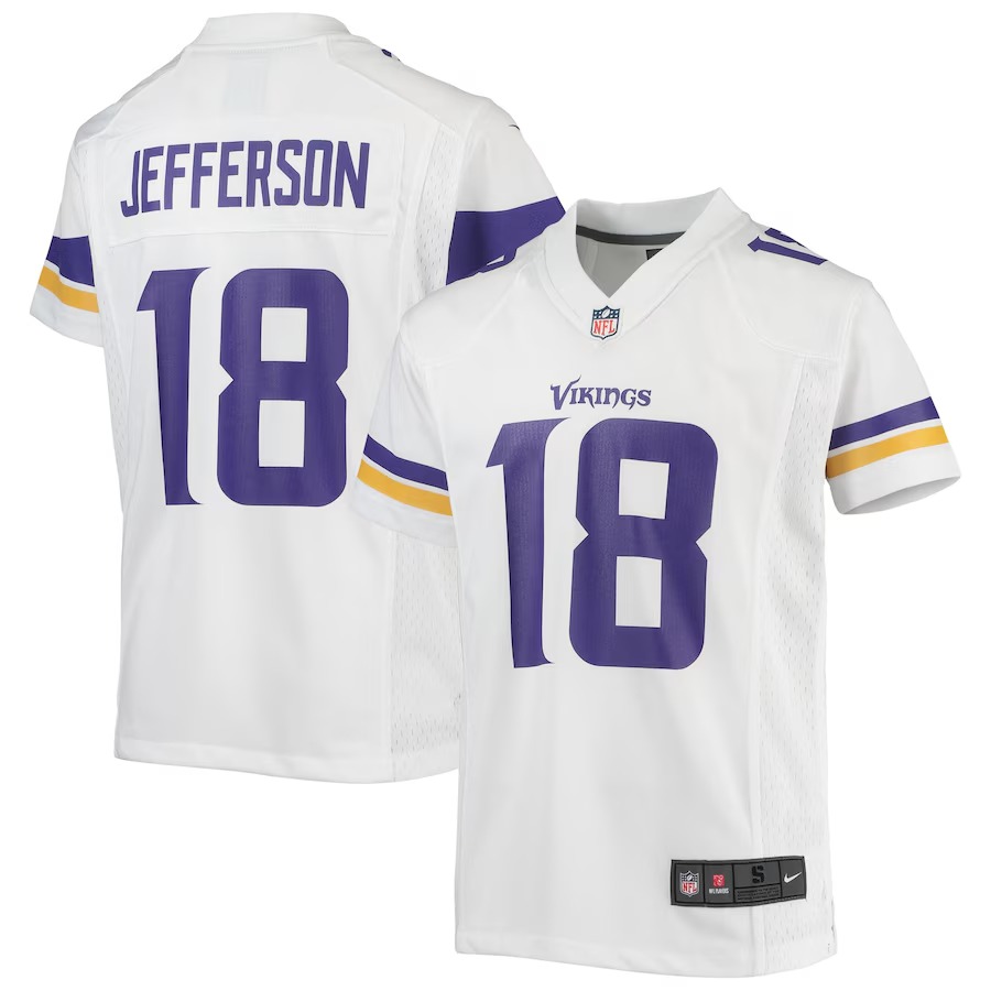Youth Minnesota Vikings Justin Jefferson Nike White Game Jersey - Puhuasuan