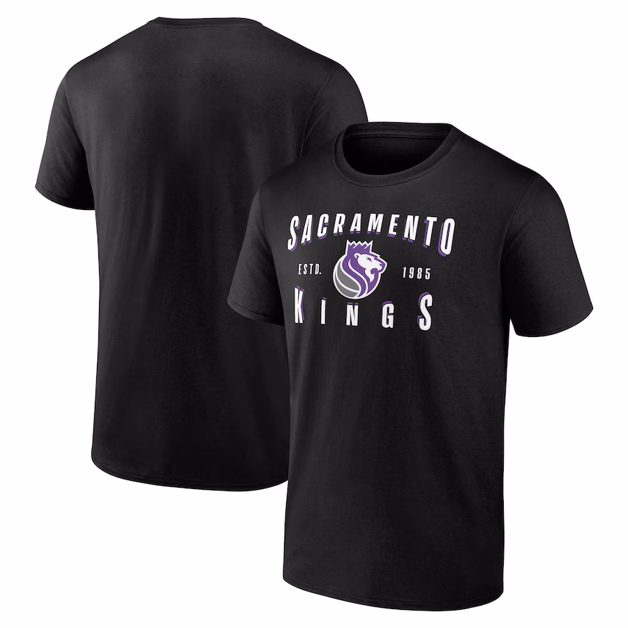 Men's Sacramento Kings Fanatics Black Competition T-Shirt - Puhuasuan