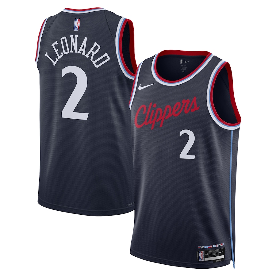 Unisex LA Clippers Kawhi Leonard Nike Navy 2024/25 Swingman Jersey - Icon Edition - Puhuasuan