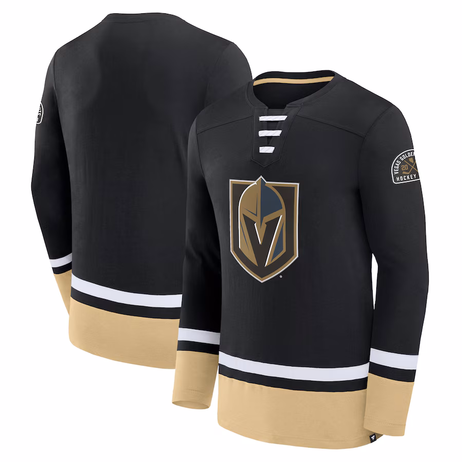 Men's Vegas Golden Knights Fanatics Black High Point Long Sleeve T-Shirt - Puhuasuan