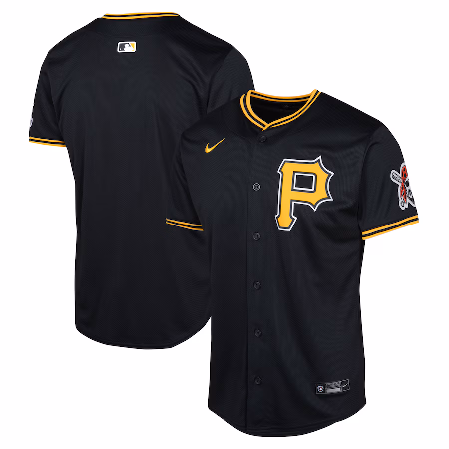 Youth Pittsburgh Pirates Nike Black Alternate Limited Jersey - Puhuasuan