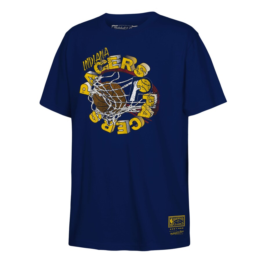 Youth Indiana Pacers Mitchell & Ness Navy Retro '90s Poster T-Shirt - Puhuasuan