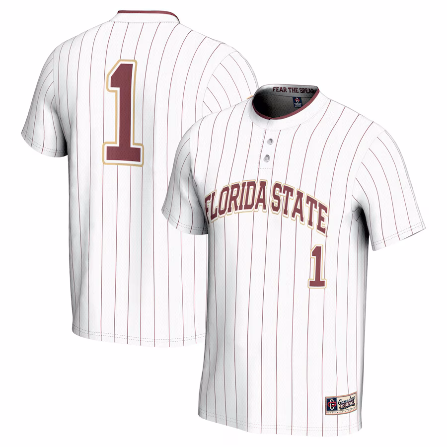 Unisex GameDay Greats #1 White Florida State Seminoles Lightweight Softball Jersey - Puhuasuan