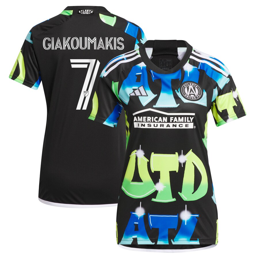 Women's Atlanta United FC Giorgos Giakoumakis adidas Black 2023 The 404 Replica Player Jersey - Puhuasuan
