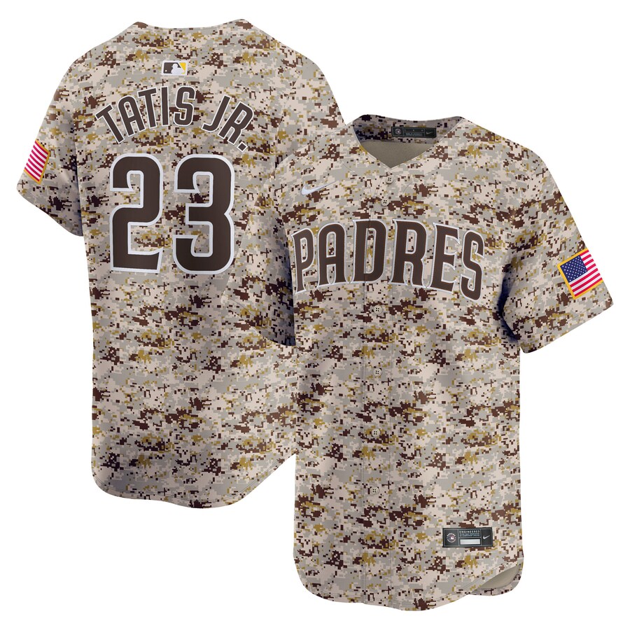 Men's San Diego Padres Fernando Tatis Jr. Nike Camo 2nd Alternate Limited Player Jersey - Puhuasuan