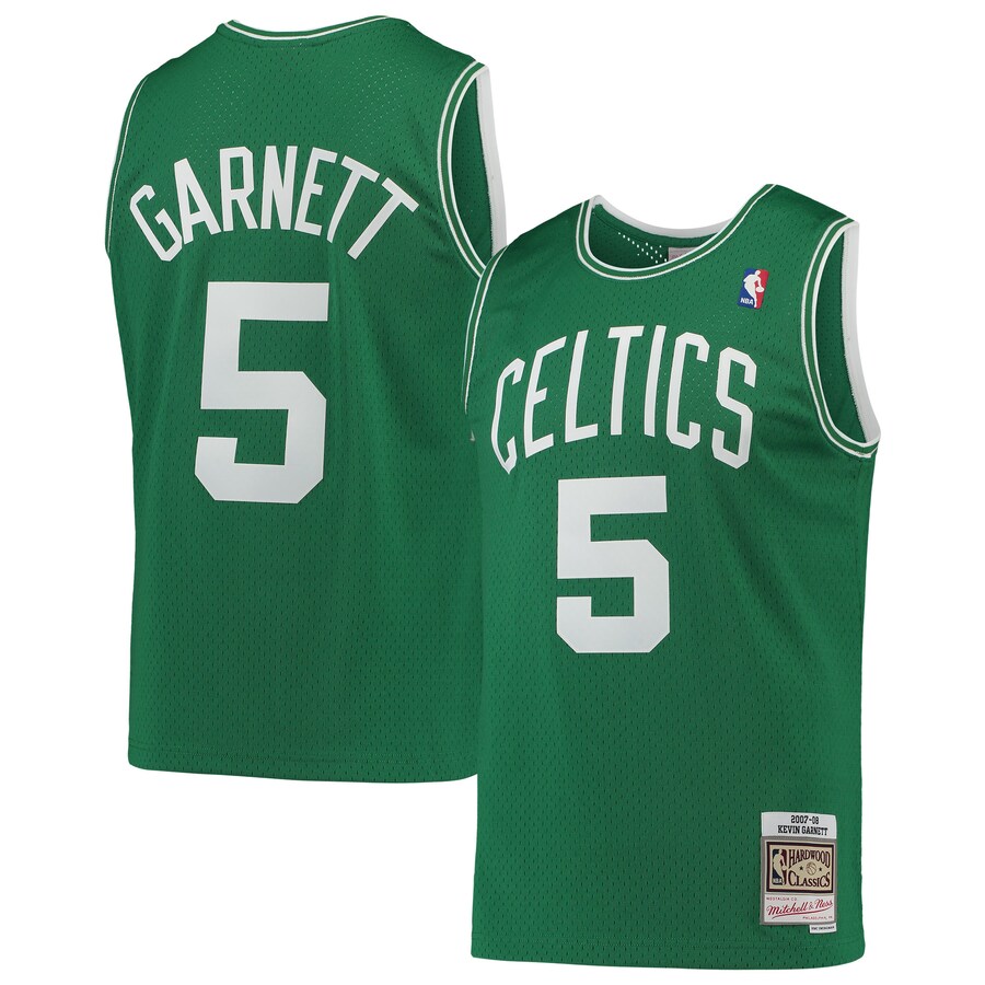 Men's Boston Celtics Kevin Garnett Mitchell & Ness Kelly Green 2007/08 Hardwood Classics Swingman Jersey - Puhuasuan