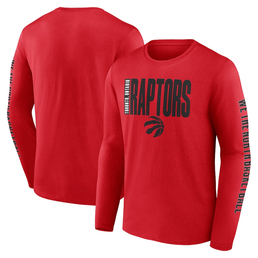 Men's Toronto Raptors Red Vision Long Sleeve T-Shirt - Puhuasuan