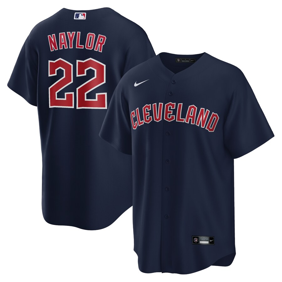 Men's Cleveland Guardians Josh Naylor Nike Navy Alternate Replica Jersey - Puhuasuan