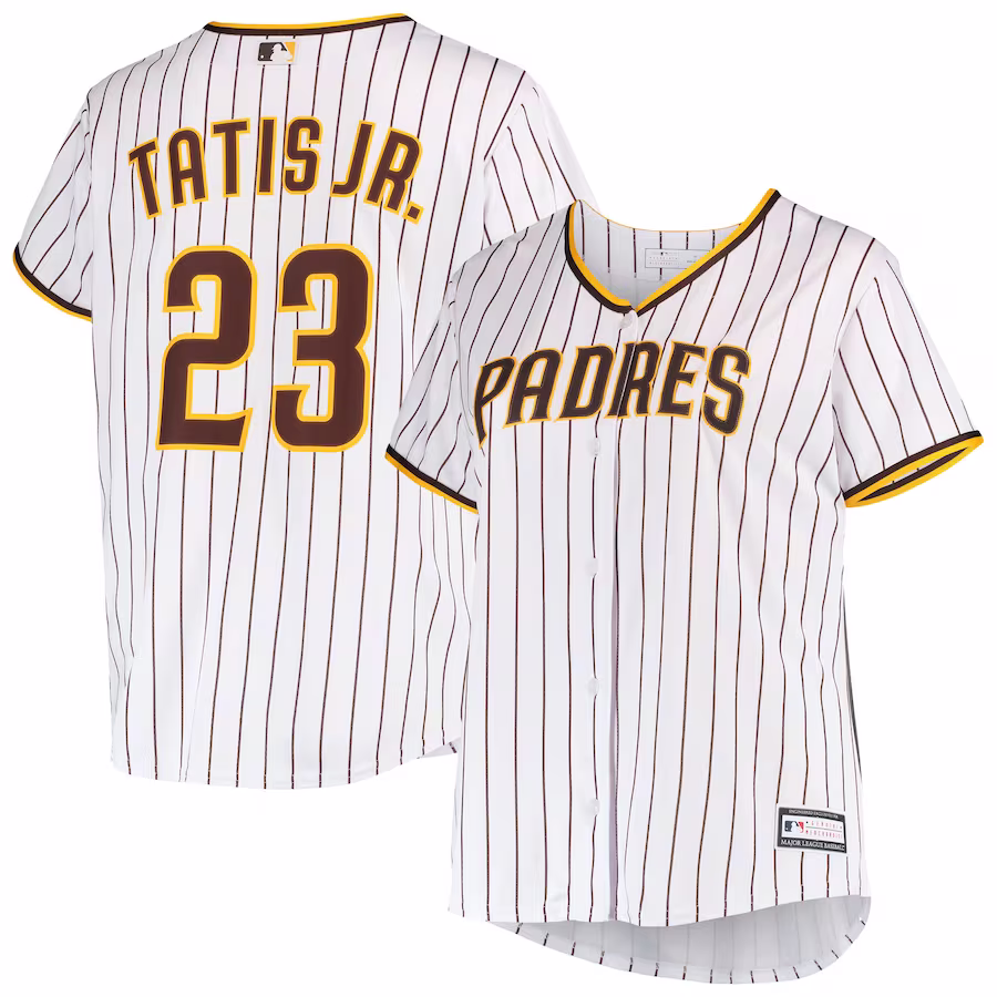 Women's San Diego Padres Fernando Tatis Jr. White Plus Size Replica Player Jersey - Puhuasuan