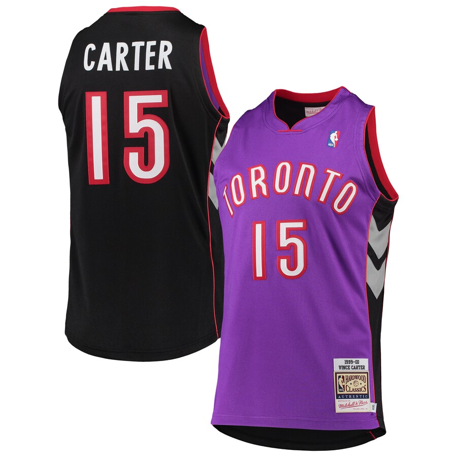 Men's Toronto Raptors Vince Carter Mitchell & Ness Purple 1999/2000 Hardwood Classics Authentic Jersey - Puhuasuan