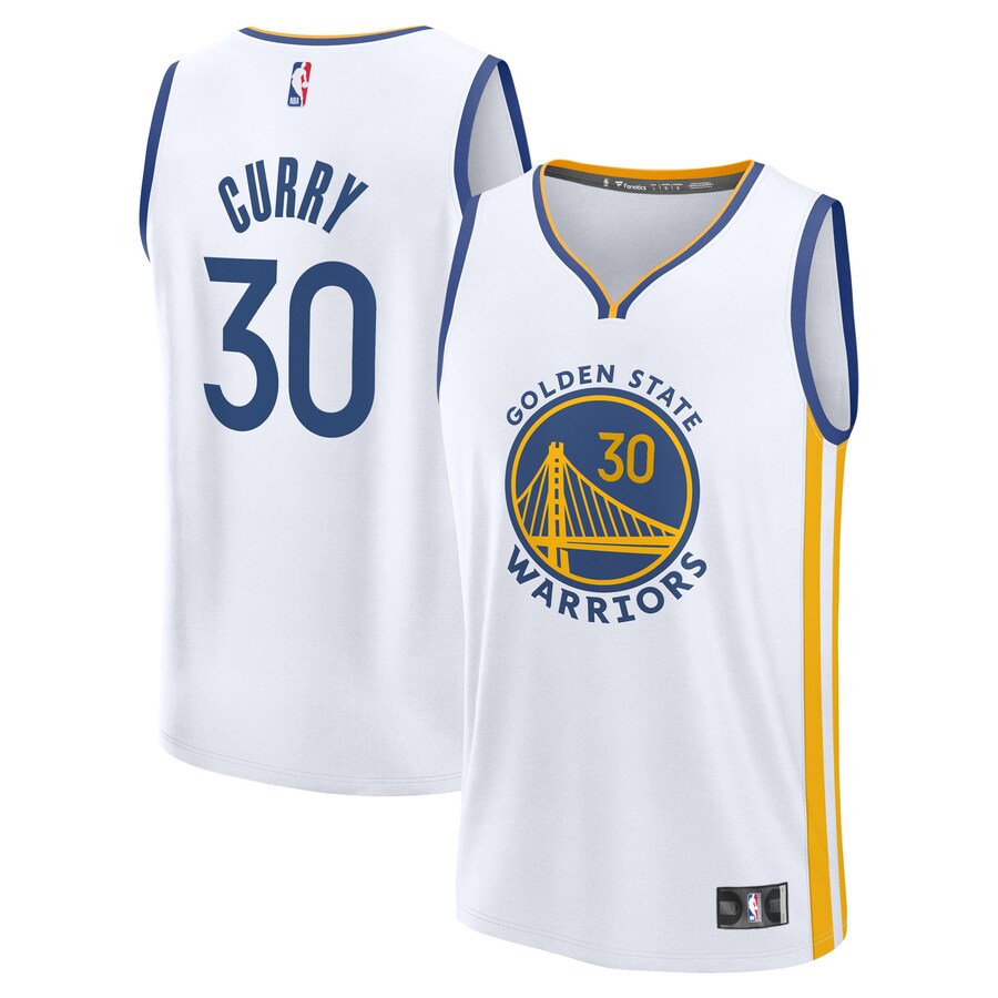 Youth Golden State Warriors Stephen Curry Fanatics White Fast Break Replica Player Jersey - Association Edition - Puhuasuan