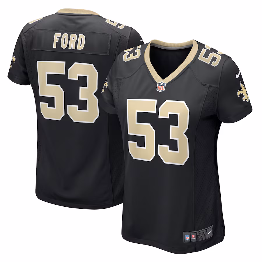 Women's New Orleans Saints Jaylan Ford Nike Black Game Jersey - Puhuasuan