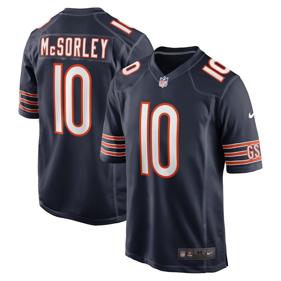 Men's Chicago Bears Trace McSorley Nike  Navy Team Game Jersey - Puhuasuan