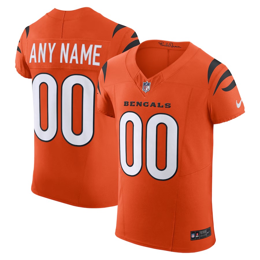 Men's Cincinnati Bengals Nike Men's Orange Alternate Vapor F.U.S.E. Elite Custom Jersey - Puhuasuan