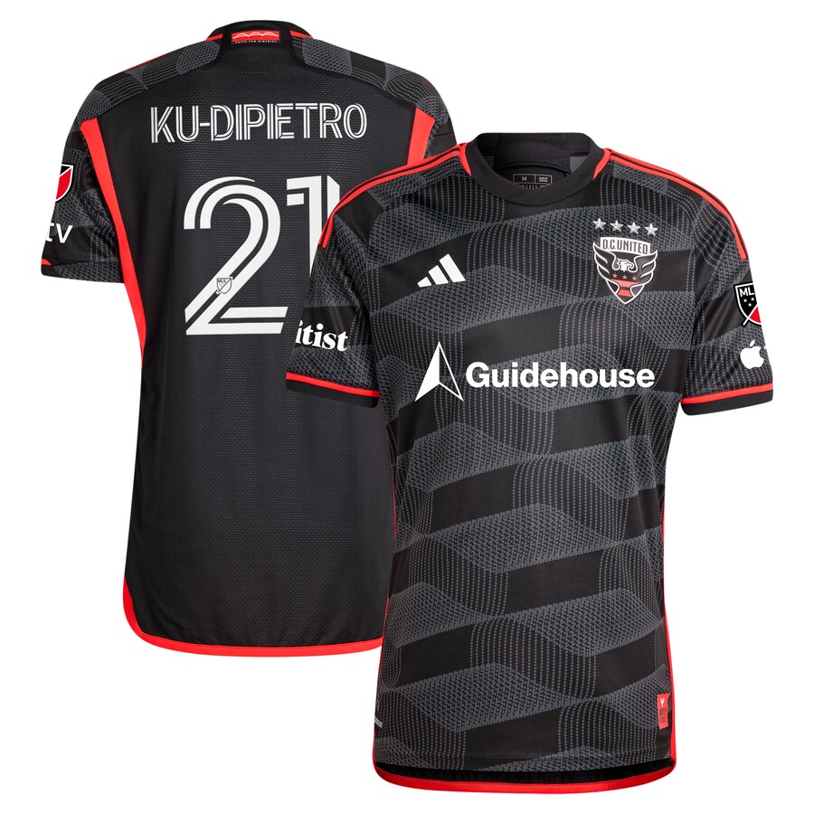 Men's D.C. United Theodore Ku-Dipietro adidas Black 2024 The Icon Kit Authentic Player Jersey - Puhuasuan