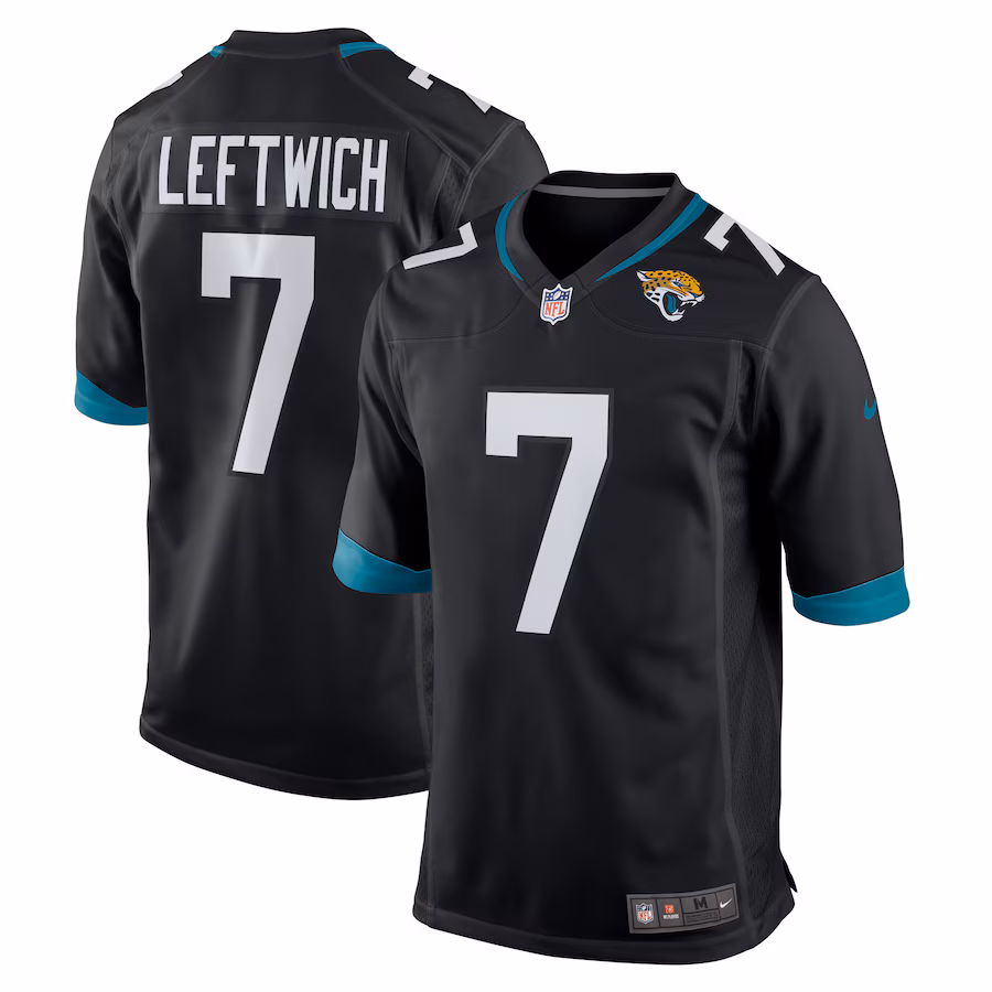 Men's Jacksonville Jaguars Byron Leftwich Nike Black Alternate Retired Player Game Jersey - Puhuasuan