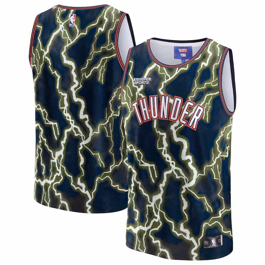 Unisex Oklahoma City Thunder NBA & KidSuper Studios by Fanatics Black Hometown Jersey - Puhuasuan
