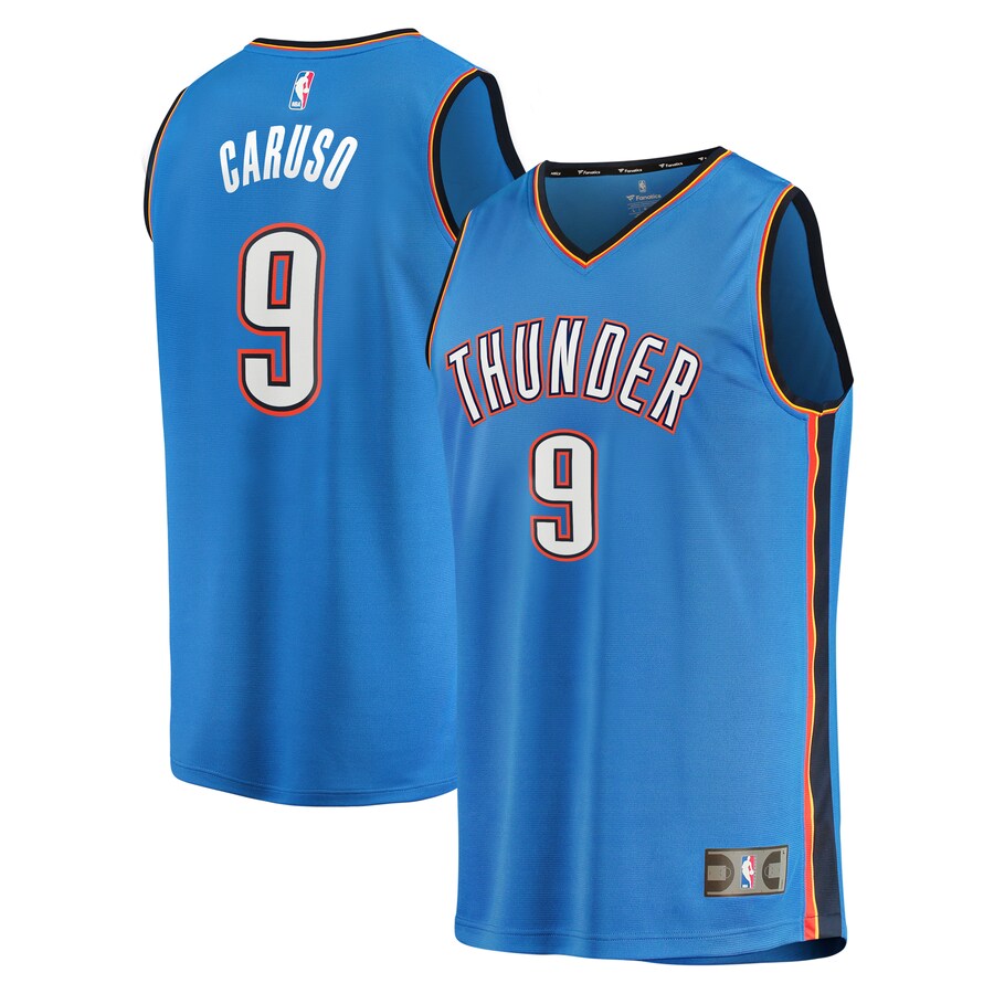 Men's Oklahoma City Thunder Alex Caruso Fanatics Blue Fast Break Replica Player Jersey - Icon Edition - Puhuasuan