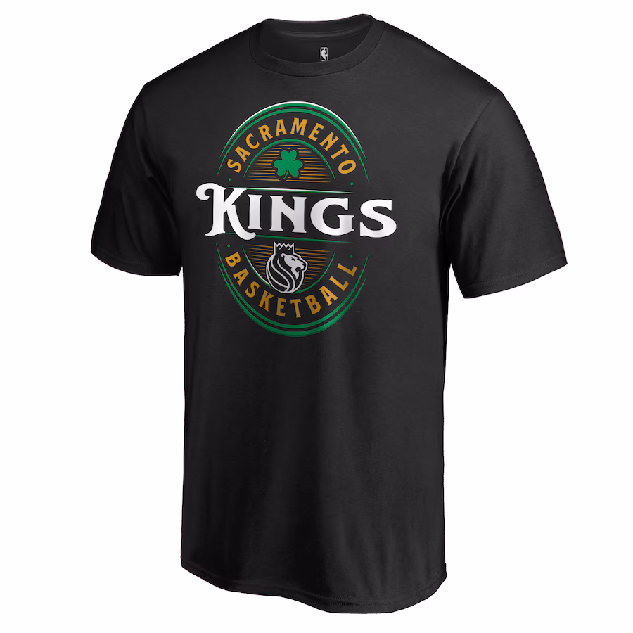 Men's Sacramento Kings Black Forever Lucky T-Shirt - Puhuasuan
