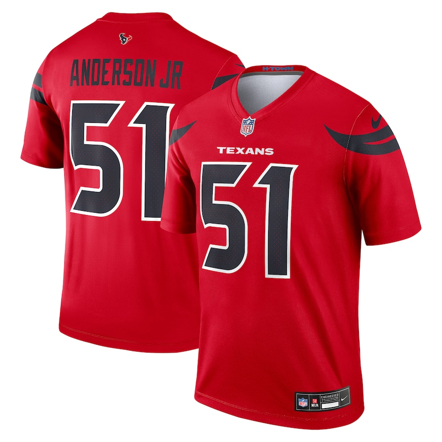 Men's Houston Texans Will Anderson Jr. Nike Red Alternate Legend Player Performance Top - Puhuasuan