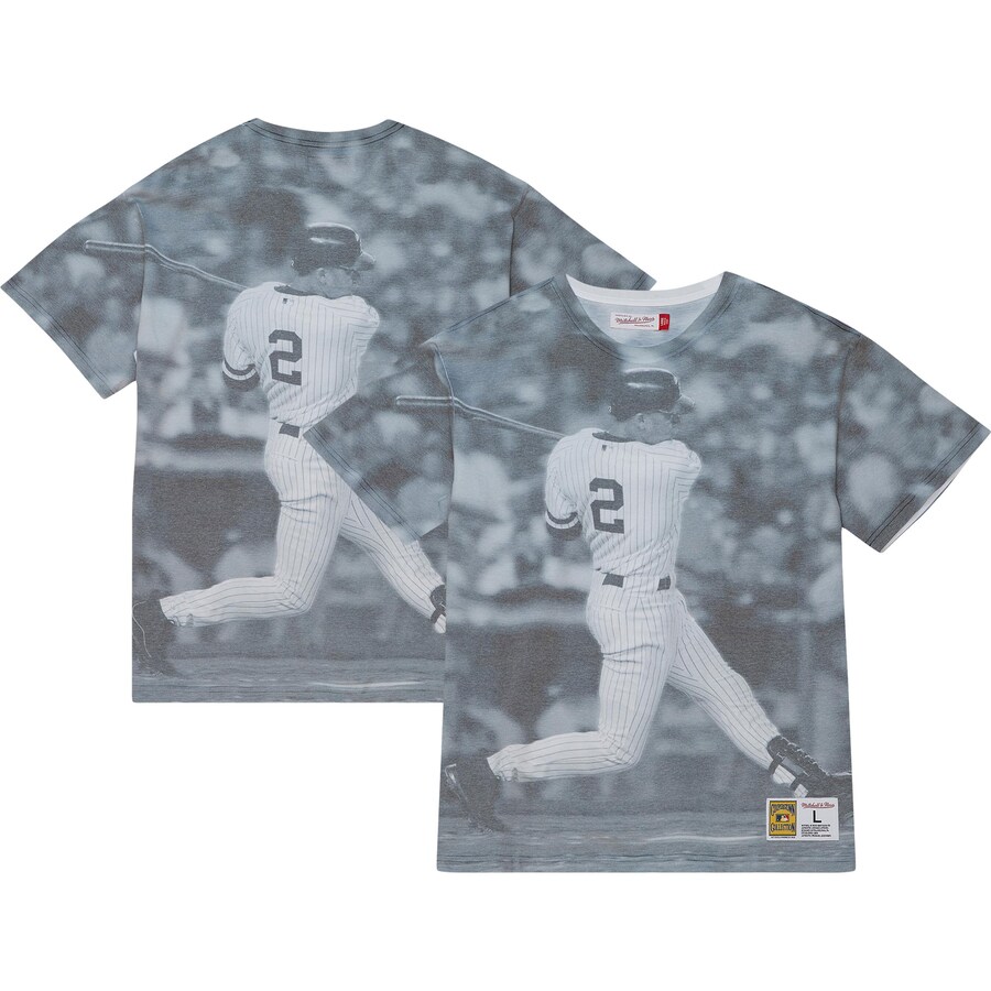 Men's New York Yankees Derek Jeter Mitchell & Ness Cooperstown Collection Highlight Sublimated Player Graphic T-Shirt - Puhuasuan
