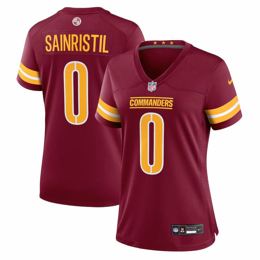 Women's Washington Commanders Mike Sainristil Nike Burgundy Game Jersey - Puhuasuan