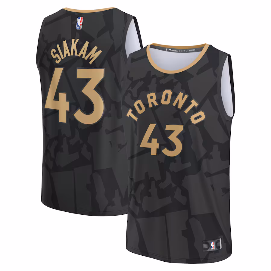 Youth Toronto Raptors Pascal Siakam Fanatics Black Fastbreak Jersey - City Edition - Puhuasuan