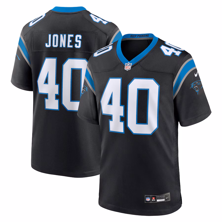 Men's Carolina Panthers Deion Jones Nike  Black  Game Jersey - Puhuasuan