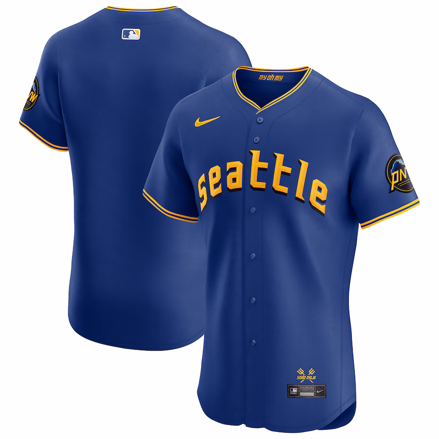 Men's Seattle Mariners Nike Royal City Connect Elite Jersey - Puhuasuan