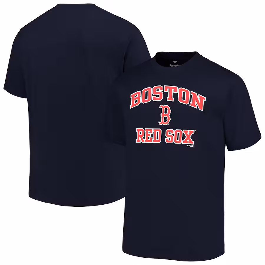 Men's Boston Red Sox Profile Navy Big & Tall Heart & Soul T-Shirt - Puhuasuan