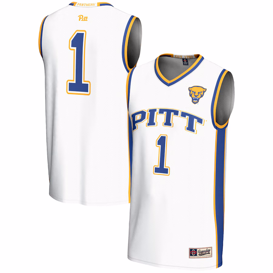Men's GameDay Greats #1  White Pitt Panthers  Lightweight Basketball Jersey - Puhuasuan