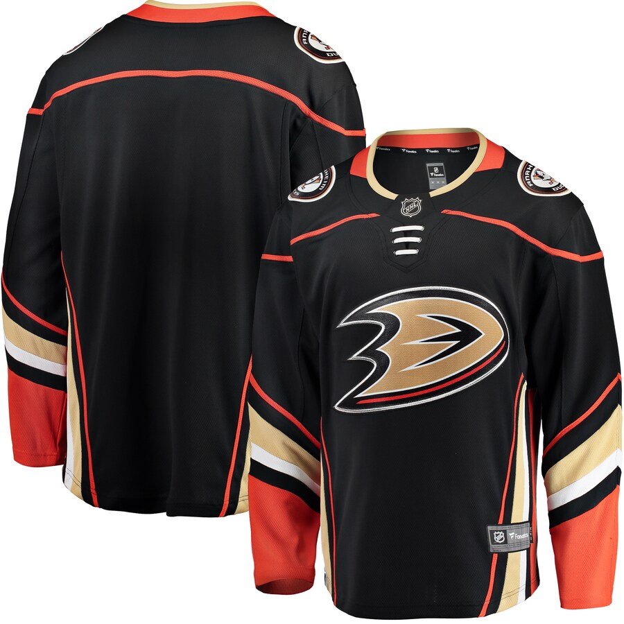 Men's Anaheim Ducks Fanatics Branded Black Breakaway Home Jersey - Puhuasuan