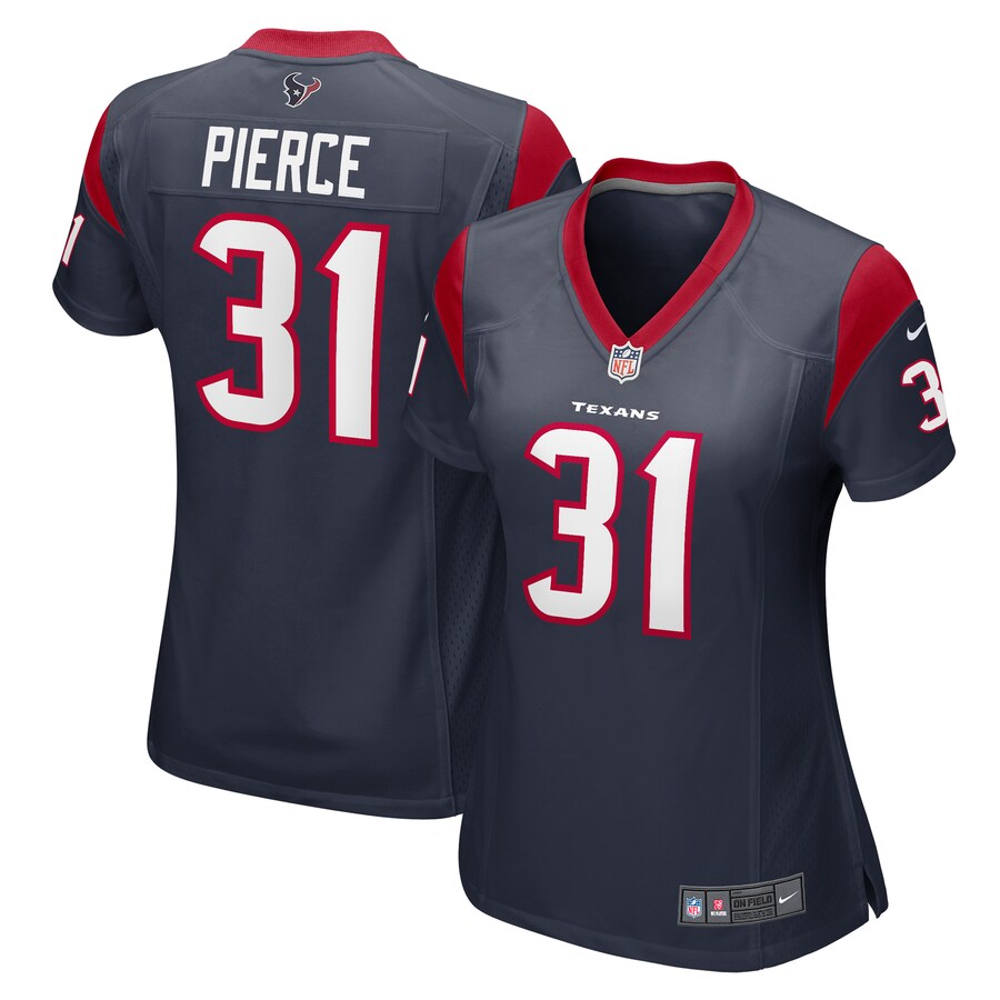 Women's Houston Texans Dameon Pierce Nike Navy Game Player Jersey - Puhuasuan