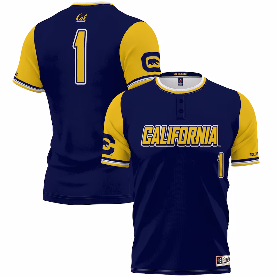 #1 Cal Bears GameDay Greats Lightweight Softball Jersey - Navy - Puhuasuan