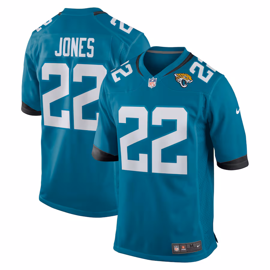 Men's Jacksonville Jaguars Jarrian Jones Nike Teal Team Game Jersey - Puhuasuan
