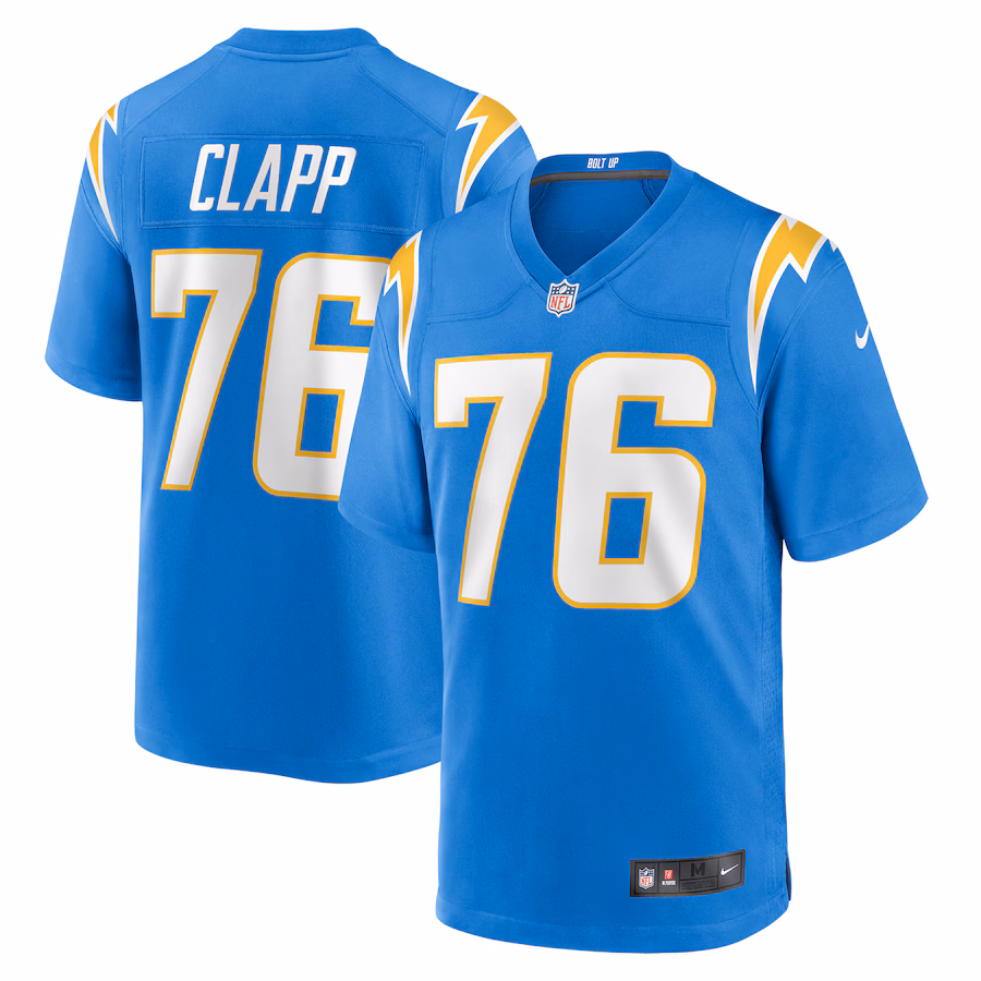 Men's Los Angeles Chargers Will Clapp Nike Powder Blue Game Jersey - Puhuasuan