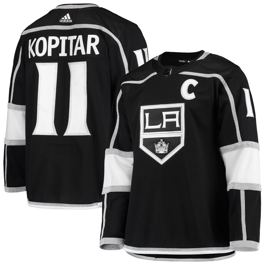 Men's Los Angeles Kings Anze Kopitar adidas Black Home Primegreen Authentic Pro Player Jersey - Puhuasuan