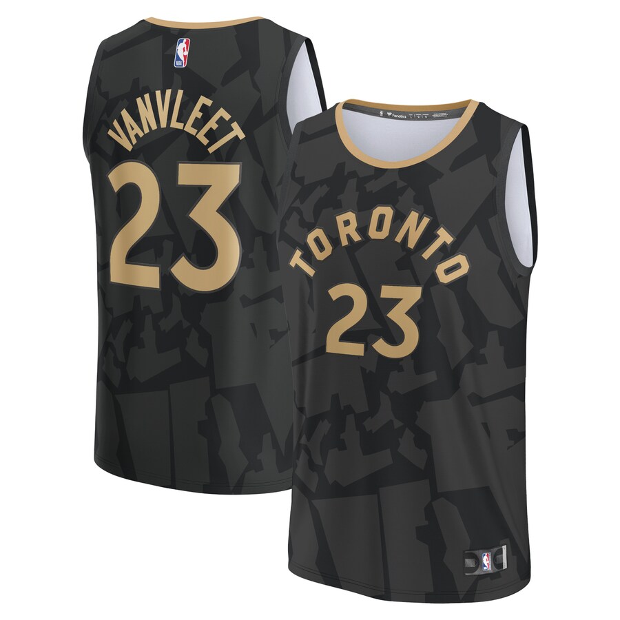 Youth Toronto Raptors Fred VanVleet Fanatics Black Fastbreak Jersey - City Edition - Puhuasuan