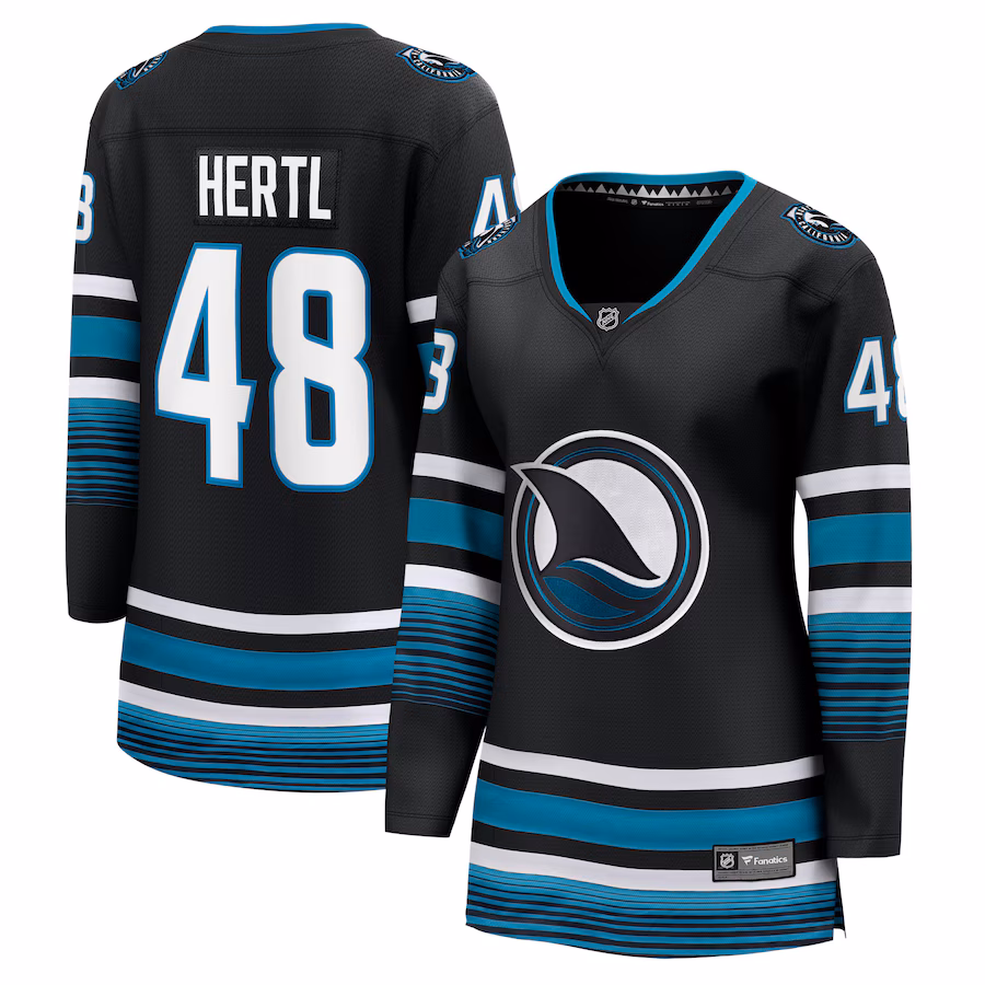 Women's San Jose Sharks Tomas Hertl Fanatics Black Alternate Premier Breakaway Player Jersey - Puhuasuan